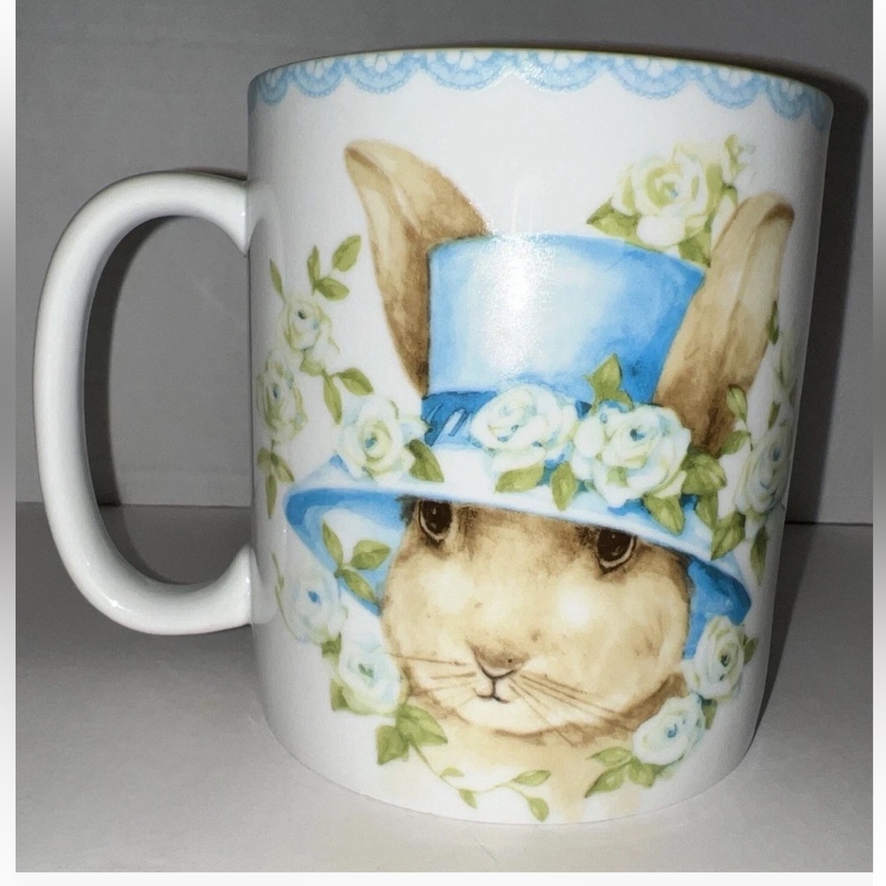 Posh floral Bunny Mug cup by 222 Fifth brand